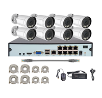 Kit NVR Inteligente con IA Tuya, Cámara de Vigilancia con Monitoreo Remoto, Kits NVR PoE de 8mp