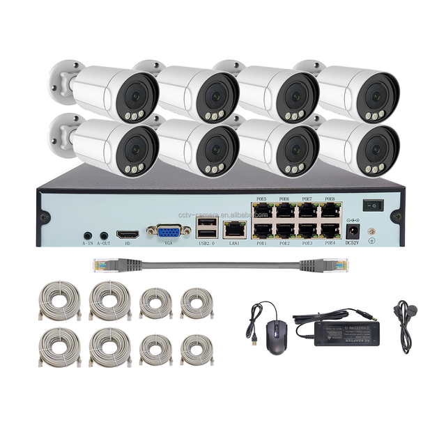 Smart AI Tuya NVR Kit Remote Monitoring Surveillance Camera 8mp PoE NVR Kits