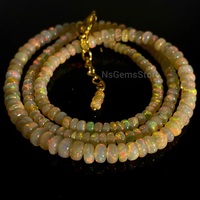 Collier de perles d'opale éthiopienne multicolores, pierres précieuses authentiques, délicat, tendance, unisexe, pour les fêtes, Christian HAYAAT GEMS