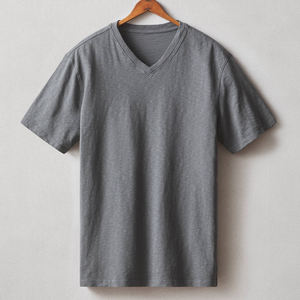 Camisetas de Hombre 100% Algodón, Manga Corta, Cuello en V, Camisetas de Verano para Hombre, Camisetas con Logotipo Personalizado, Camisetas de Jersey Orgánico, Camisetas Extra Grandes - Product Image 1