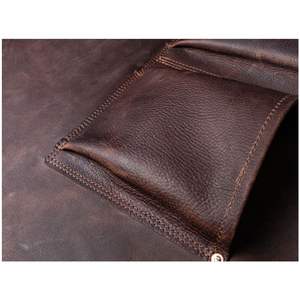 Tablier de barbecue professionnel polyvalent en cuir de vache véritable pour vêtements de travail Tablier de soudage de luxe résistant aux flammes - Product Image 6