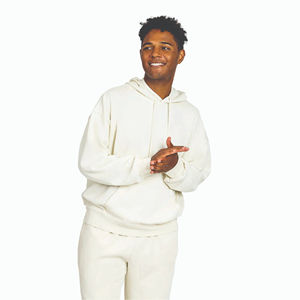 Vêtements de sport survêtement hommes deux pièces ensemble blanc séchage rapide coton survêtement sweats à capuche et pantalons de survêtement ensemble pour hommes personnalisé - Product Image 5