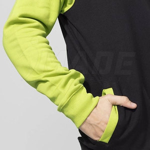 Sweat à capuche Made Sport pour homme, noir et vert lime, en molleton de coton, unisexe, épais, personnalisable, vierge - Product Image 4