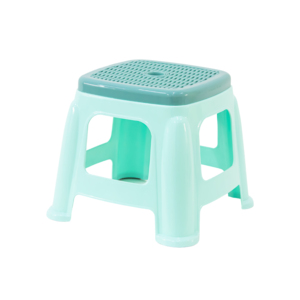 Two-Tone Stackable Plastic Low <b>Stool</b> with Woven Texture Seat Heavy Duty Small Square Footstool Step <b>Stool</b> for <b>Bathroom</b> Kitchen - Product Image 1