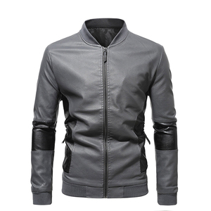 Customized Best Design High Quality Stand Collar <b>Men</b> <b>Leather</b> <b>Jacket</b> New Fashion Genuine <b>Leather</b> <b>Jackets</b> for <b>Men</b> - Product Image 1