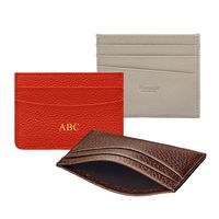 Dompet Kartu Kredit Kulit PU Buaya Premium Bermerek dengan Logo Custom Cetak Debossed Kulit Pebble