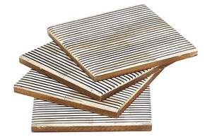 Vente chaude fait à la main de luxe de qualité supérieure sous-verres en bois haut exigeant table décorative café thé tasse beermat napperon - Product Image 4