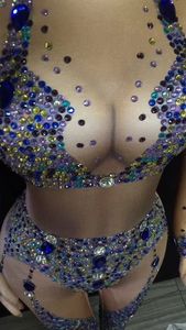 Combinaisons élégantes à panneau en maille pour femmes Bodys de discothèque élégants pour les fêtes et la danse Taille naturelle - Product Image 2