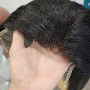 100% lujo vietnamita 14 pulgadas peluca sin pegamento Color natural cabello humano crudo productos de cabello Natural para mujeres negras 92 USD al por mayor - Product Image 3