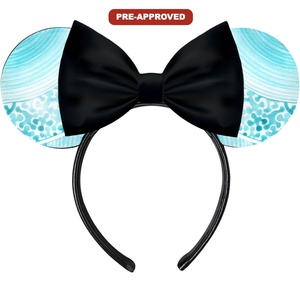 Custom Factory Order Headband with Pre-Approval Printed Design Made-to-Order Concept <b>Mouse</b> Ears Hair Accessory - Product Image 1
