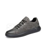 Sneakers décontractées pour hommes en cuir véritable, couleur personnalisée, à lacets, légères, semelle souple, confortables pour la marche