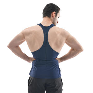 2024 verano 100% algodón Stringer Tank Top hombres camisetas sin mangas de secado rápido transpirable característica Racer Back Gym Singlets para la venta - Product Image 3