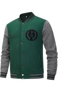 Vestes universitaires à la mode pour hommes imprimés avec logo professionnel pour l'hiver col montant à prix compétitif - Product Image 3