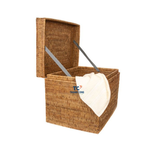 Panier en rotin de bambou naturel tissé à la main prix de gros bon marché au Vietnam de haute qualité - Product Image 1