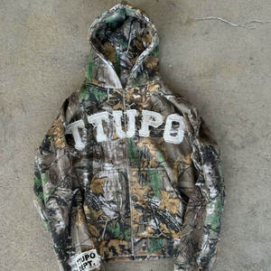 Sudadera con Capucha para Hombre, Diseño de Camuflaje Digital, Talla Grande, 100% Algodón Ecológico, Resistente al Viento, Transpirable, con Cierre de Cordón, OEM - Product Image 2