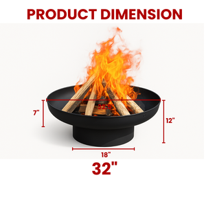 Brasero Redondo Moderno para Exteriores, Construcción de Hierro Fundido, Portátil, para Leña, con Llameador, para Jardín, Patio, Barbacoa de Carbón - Product Image 4