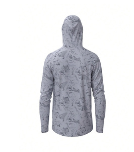 Chemise à manches longues de pêche ventilée de qualité supérieure avec impression par sublimation de colorant UPF 50 masque intégré taille XL - Product Image 6