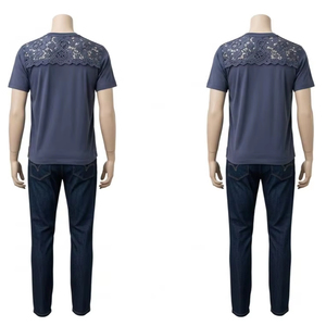 เสื้อยืดคอกลมทอแบบเป็นมิตรกับสิ่งแวดล้อม ตกแต่งด้วยลูกไม้ เนื้อผ้านุ่ม ระบายอากาศได้ดี สวมใส่สบายๆ ในชีวิตประจำวัน แฟชั่นสำหรับผู้หญิง - Product Image 4