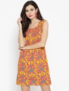 ชุดเดรสผ้าฝ้ายแขนกุดพิมพ์ลายดอกไม้โบฮีเมียนของผู้หญิงชุดเดินชายหาดสั้นอินเทรนด์สำหรับท่องเที่ยวและฮันนีมูน - Product Image 2