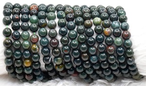 Perline di pietra autentica in puro cristallo di alta qualità 8mm <span class=keywords><strong>Bloodstone</strong></span> A 8mm perline rotonde - Product Image 3