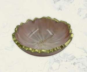 Tazón redondo de resina pulida para servir en casa, hotel o fiesta, para exhibición o decoración de comida y ensalada de mesa - Product Image 1