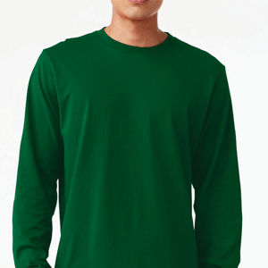 T-shirt à manches longues vert Kelly unisexe-100% Airlume Cotton, Crew Neck, 4.2 oz, Ring-Spun, 32 Single - Product Image 6