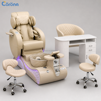 Fauteuil de pédicure électrique de luxe sans tuyauterie avec fonction massage pour salon de manucure