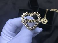 Pendentif personnalisé en acier inoxydable plaqué or, design classique de dessin animé, collier avec cadre cœur Nugget Rollie pour femmes et hommes, bijoux
