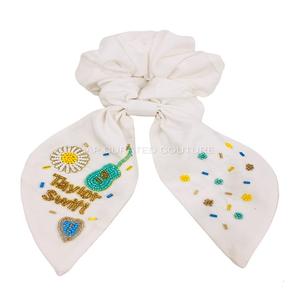 Diseños personalizados con cuentas Scrunchies accesorios para el cabello mano con cuentas lazo para el cabello bordado a mano con cuentas Scrunchies - Product Image 6