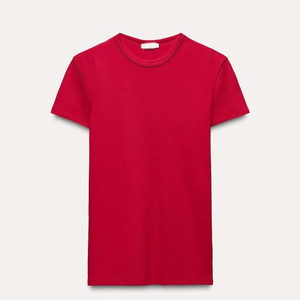 Camiseta de último diseño para mujer, camiseta de media manga para uso en la puerta de verano de talla grande con cuello redondo, Camiseta deportiva de moda - Product Image 3