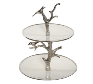 Support à Gâteau Design Élégant à 2 Niveaux avec Support à Design d'Arbre et Mini Oiseau Plateau de Table Gâteau Dessert Cupcake Stand à Bas Prix - Product Image 1
