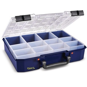 Boîte d'assortiment RAACO CarryLite 80 4x8-12 avec 12 compartiments bleus W337xD278xH80mm, boîtes à outils - Product Image 1