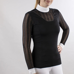 Ropa ecuestre de alta calidad Camisetas de espectáculo personalizadas Servicios de capa base de equitación de manga larga Camisa de espectáculo - Product Image 1