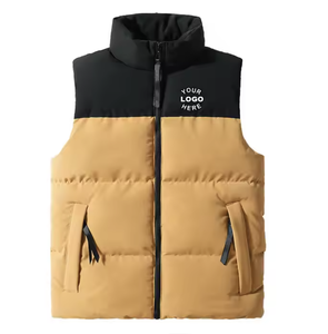 Gran oferta 2025, chaquetas cálidas de invierno sin mangas con burbujas, chaleco acolchado de lana personalizado para hombres - Product Image 5