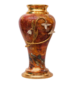 แจกันดอกไม้ทองเหลืองพิมพ์ลายเคลือบสำหรับตกแต่งบ้านวัสดุทองเหลืองสไตล์แจกันดอกไม้สำหรับตกแต่งจำนวนมาก - Product Image 6