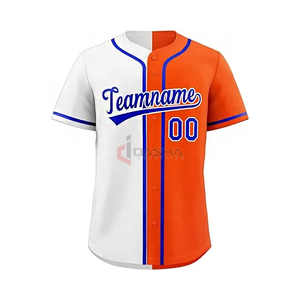 Camiseta de béisbol de manga corta de tamaño personalizado 2025, ropa deportiva unisex al por mayor, camiseta en blanco, opción de talla grande, impresión por sublimación - Product Image 4