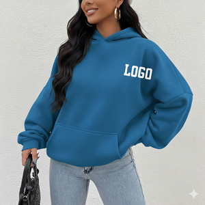 Sweat à capuche oversize élégant pour femme, pull, service OEM, streetwear de haute qualité - Product Image 1