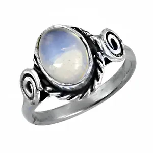 Art Palace 925 Silver Women's Opal <b>Cocktail</b> Ring Bohemian Style Bezel Setting Everyday Wear Jewelry Third Party Appraisal Gift - Product Image 3