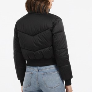 <b>Women</b> Winter Knitted <b>Puffer</b> <b>Jacket</b> <b>Long</b> Sleeve Stylish Quilted Design Lightweight Warm Waterproof Breathable Polyester Outerwear - Product Image 6