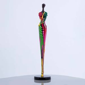 Estatua hecha a mano de laca para mujer, estatuas de dama de Vietnam, escultura lacada, sala de exhibición de oficina - Product Image 6