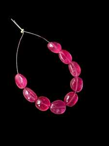 ลูกปัดทับทิมธรรมชาติ9มม. 10มม. อัญมณีหลวมหินรูปทรงอิสระสำหรับทำเครื่องประดับสร้อยข้อมือสร้อยคอขายส่ง - Product Image 3