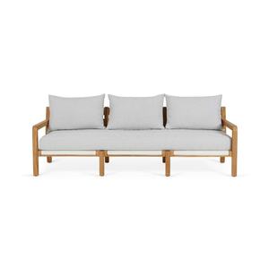 Montford canapé extérieur trois places teck-teck naturel acajou bois de Suar extérieur minimaliste simple moderne 1311341 - Product Image 1