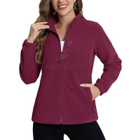 Veste polaire femme à séchage rapide veste polaire femme entraînement avec poches latérales veste polaire femme