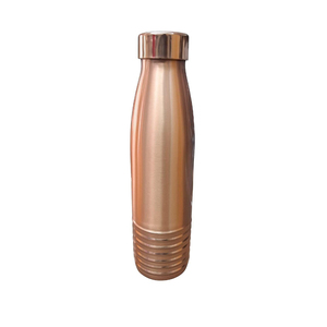 Stylish Copper Water Bottle Handcrafted Ayurvedic Health Benefit Leak-Proof Eco-Friendly Reusable Yoga Wellness Travel <b>Drinkware</b> - Product Image 3
