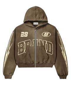 เสื้อวอร์มคอตตอนผ้ายีนส์มีฮู้ดโอเวอร์ไซส์สไตล์วินเทจฟอกสีแบบ100% - Product Image 2