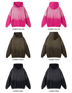 Sudadera con capucha térmica de lavado ácido de lana de algodón para hombre, ropa de calle, Jersey, de algodón orgánico Sudadera con capucha, sudaderas con capucha para hombre, personalizadas - Product Image 6