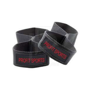 Sangles de musculation en néoprène personnalisées avec logo, de haute qualité, en forme de 8, pour l'haltérophilie - réglables, antidérapantes, robustes - Product Image 1