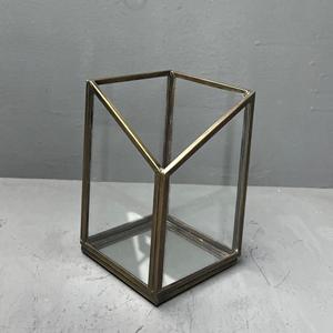 เชิงเทียนเชิงเทียนตกแต่งเชิงเทียนทำด้วยทองเหลืองและแก้ว - Product Image 2