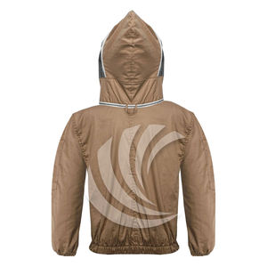 Chaqueta de Seguridad para Apicultura de Algodón Marrón, Ropa Protectora con Velo Protector, Proveedor de Pakistán - Product Image 2
