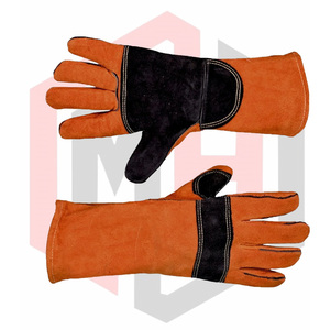 Gants de soudage en cuir brun de qualité supérieure, antistatiques, 7 oz, résistants aux déchirures, équipement de sécurité pour le soudage MIG/TIG - Product Image 6